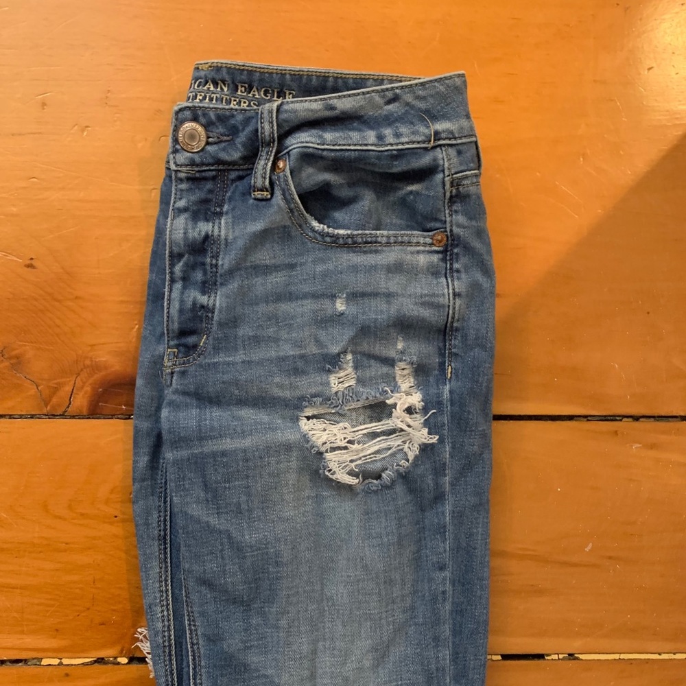 American Eagle Mom Jeans with Rips